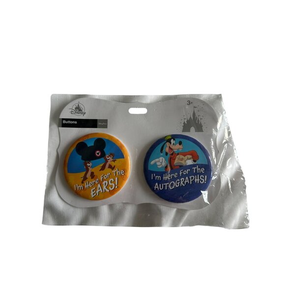 DISNEY Parks Goofy Large Two Piece Button Set NEW - Picture 2 of 4